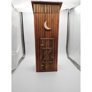 Primitive outhouse toilet paper Wall Mount Storage Cabinet Distressed Rustic
